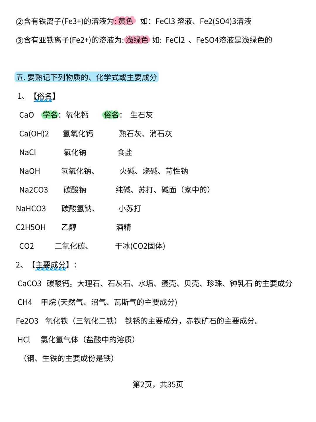 25中考化学重难点考点汇总 第4张