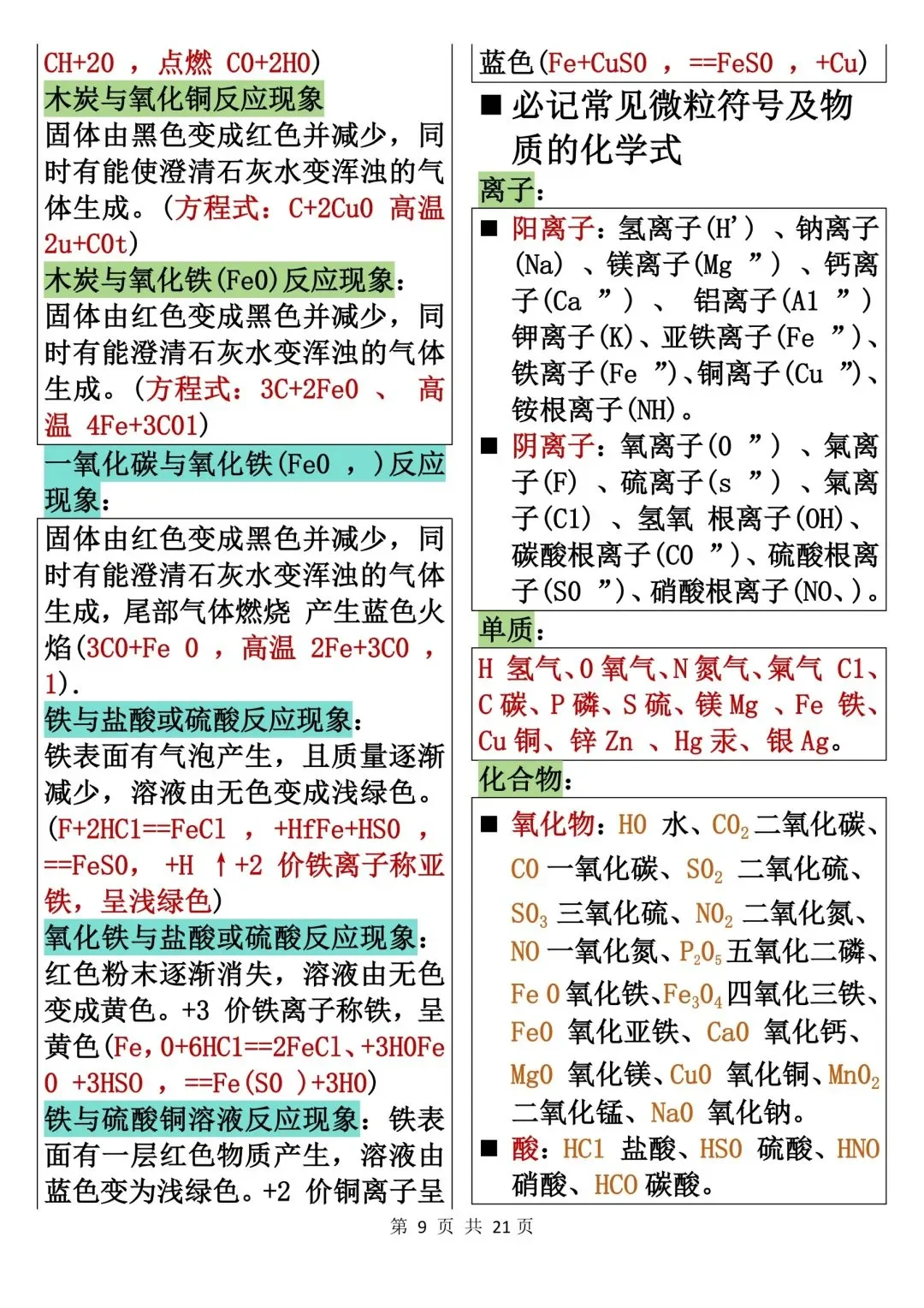 中考化学知识点总结，背下来 第10张