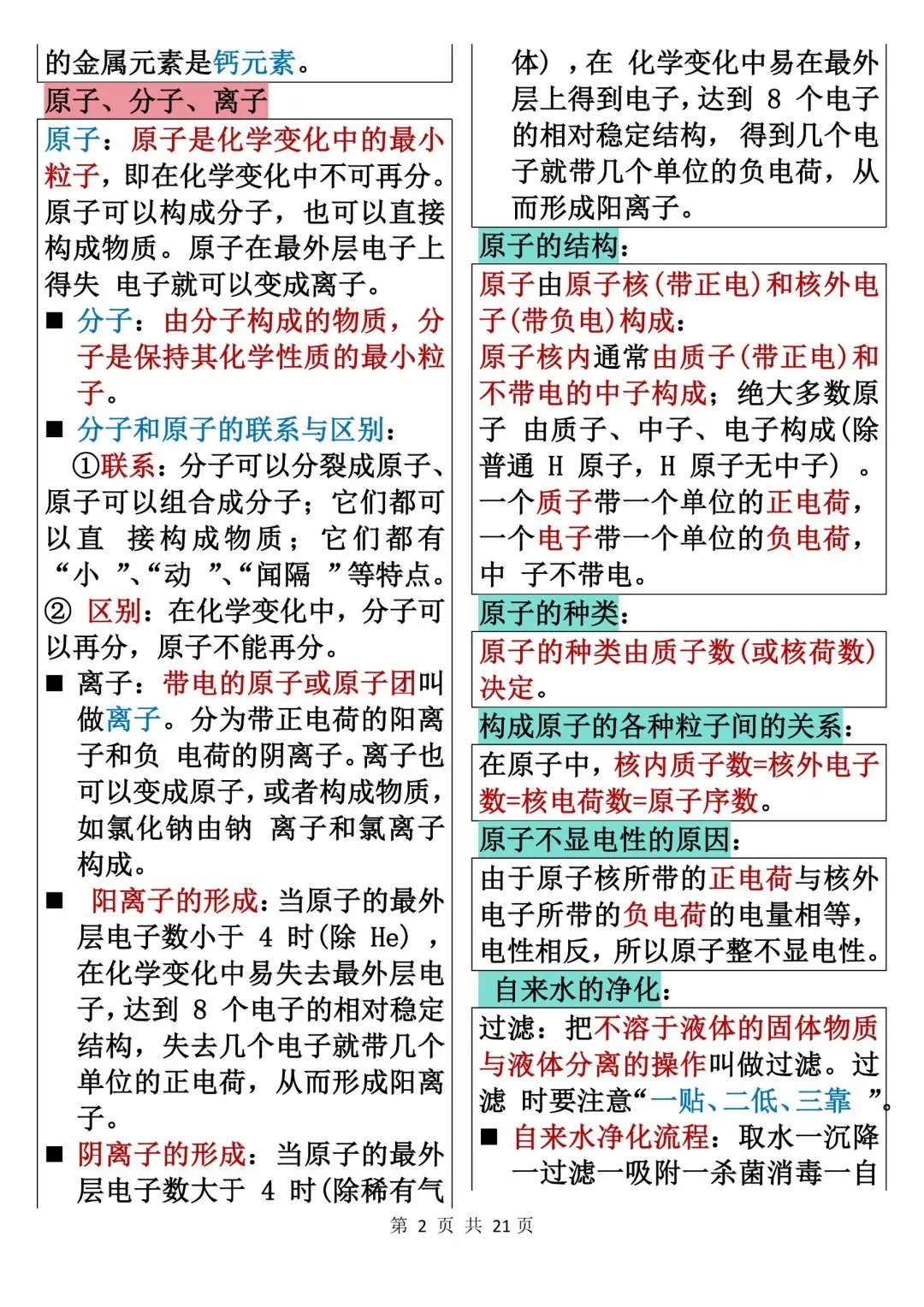 中考化学知识点总结，背下来 第3张