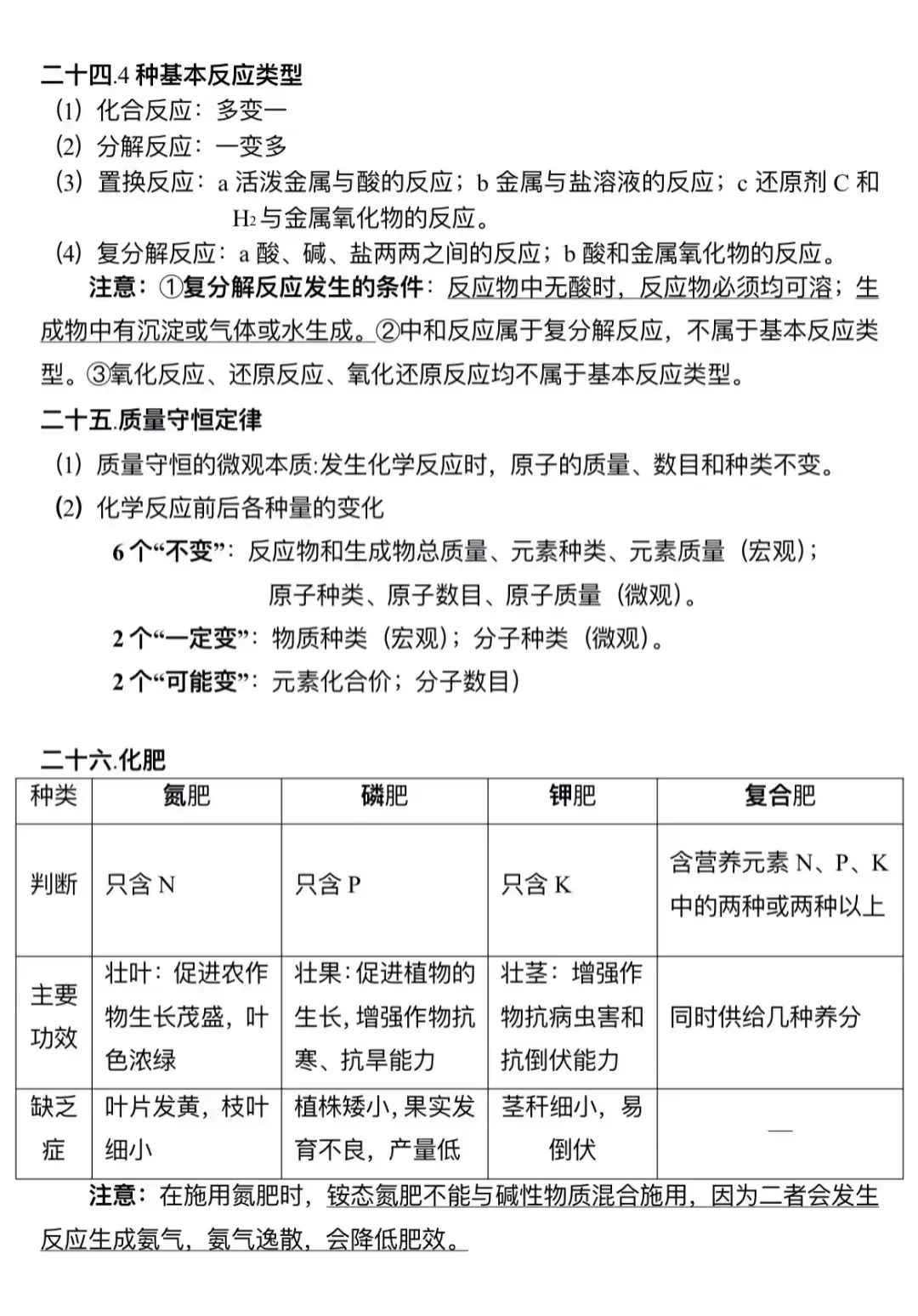 初中化学知识点汇总，中考复习必备！ 第17张