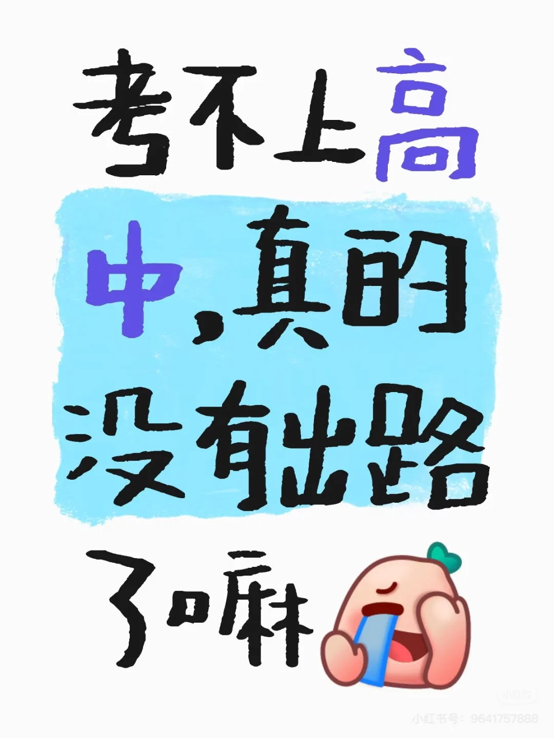 考不上高中真的没有出路了嘛 第1张