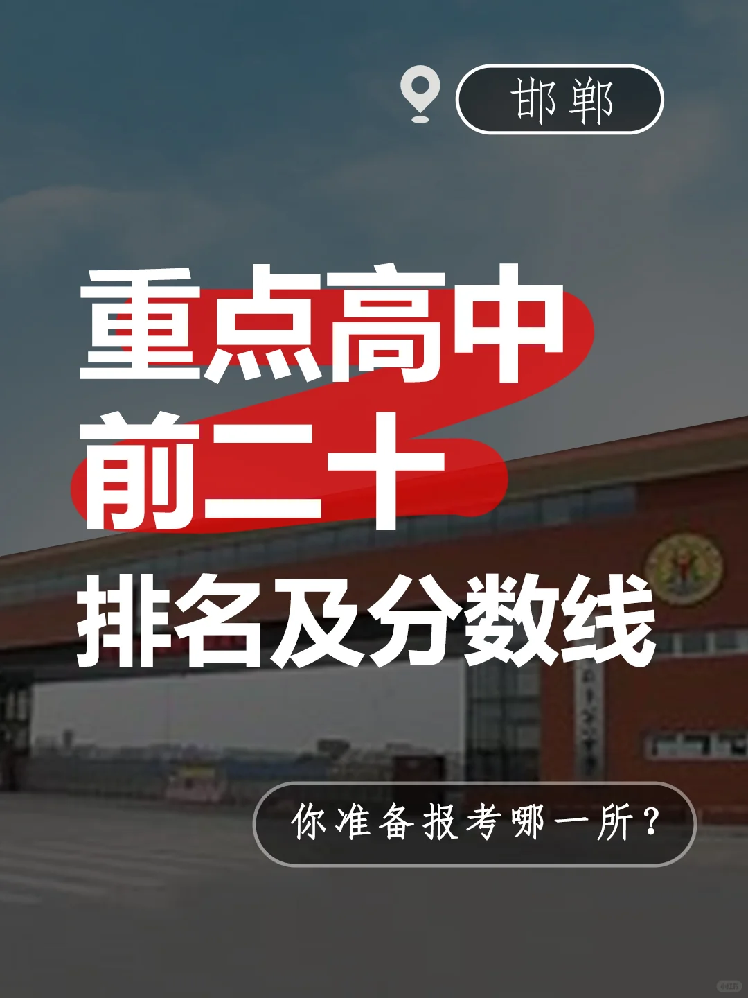 初三党，邯郸重点高中前二十排名及分数线 第2张