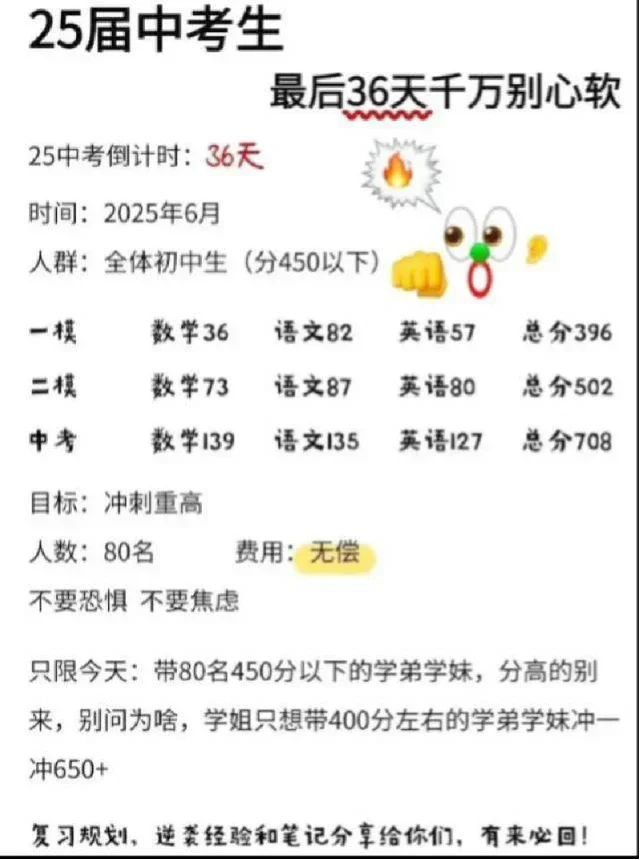 假如你从今天开始拼命中考 第1张