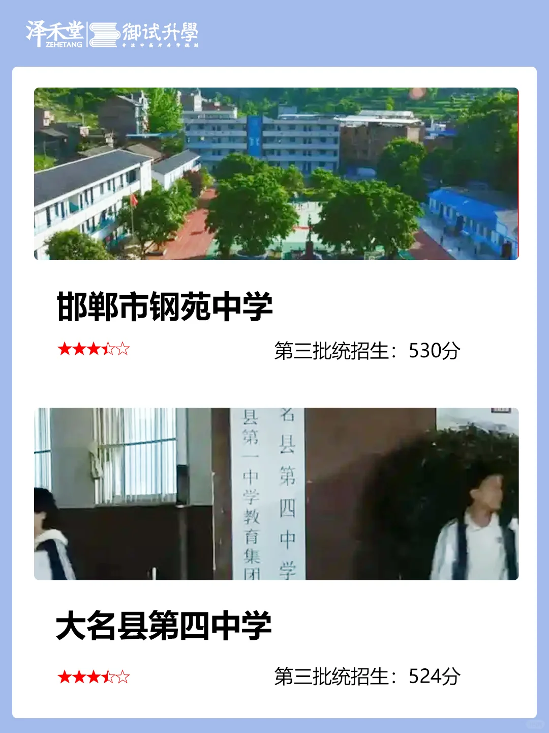 初三党，邯郸重点高中前二十排名及分数线 第11张