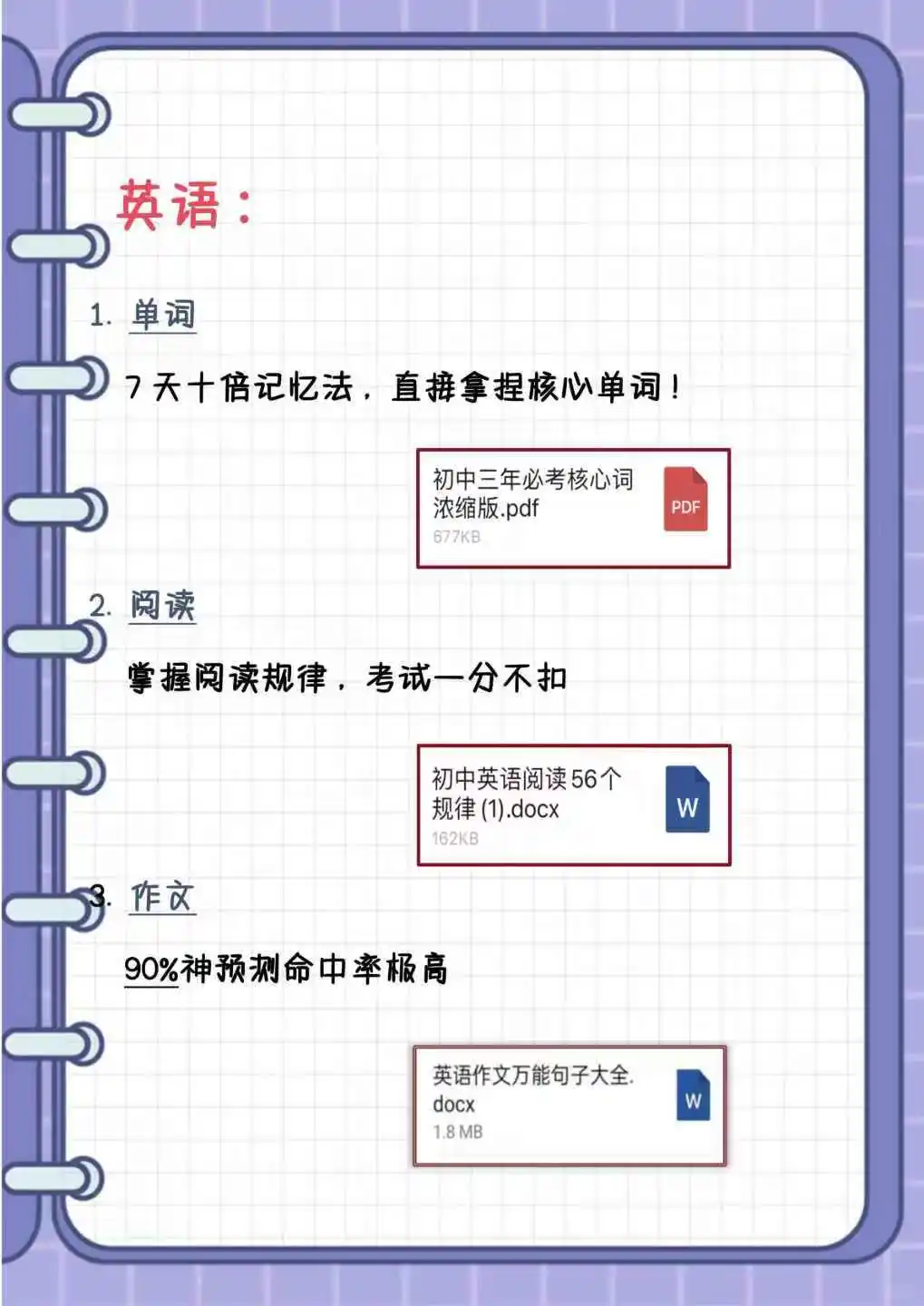 初三生，玩命33天逆袭上重高！ 第7张