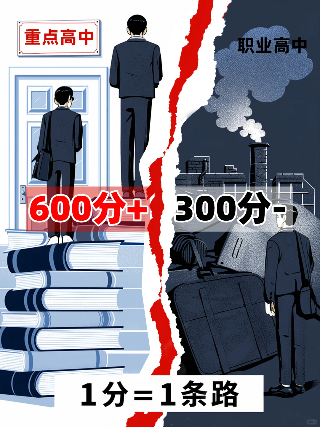中考分流有多残酷？1分之差两种人生！ 第2张