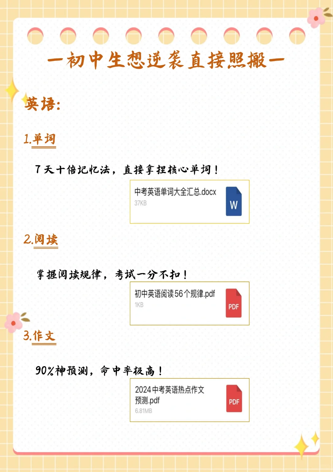 假如你从5月13日开始拼命准备中考 第7张