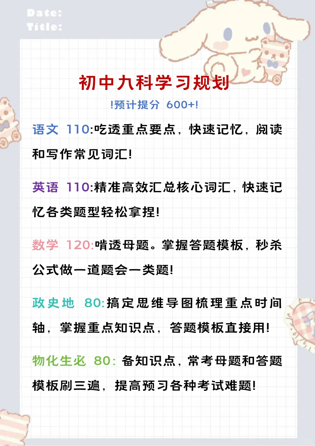 假如你从5.13日开始布局中考 第6张