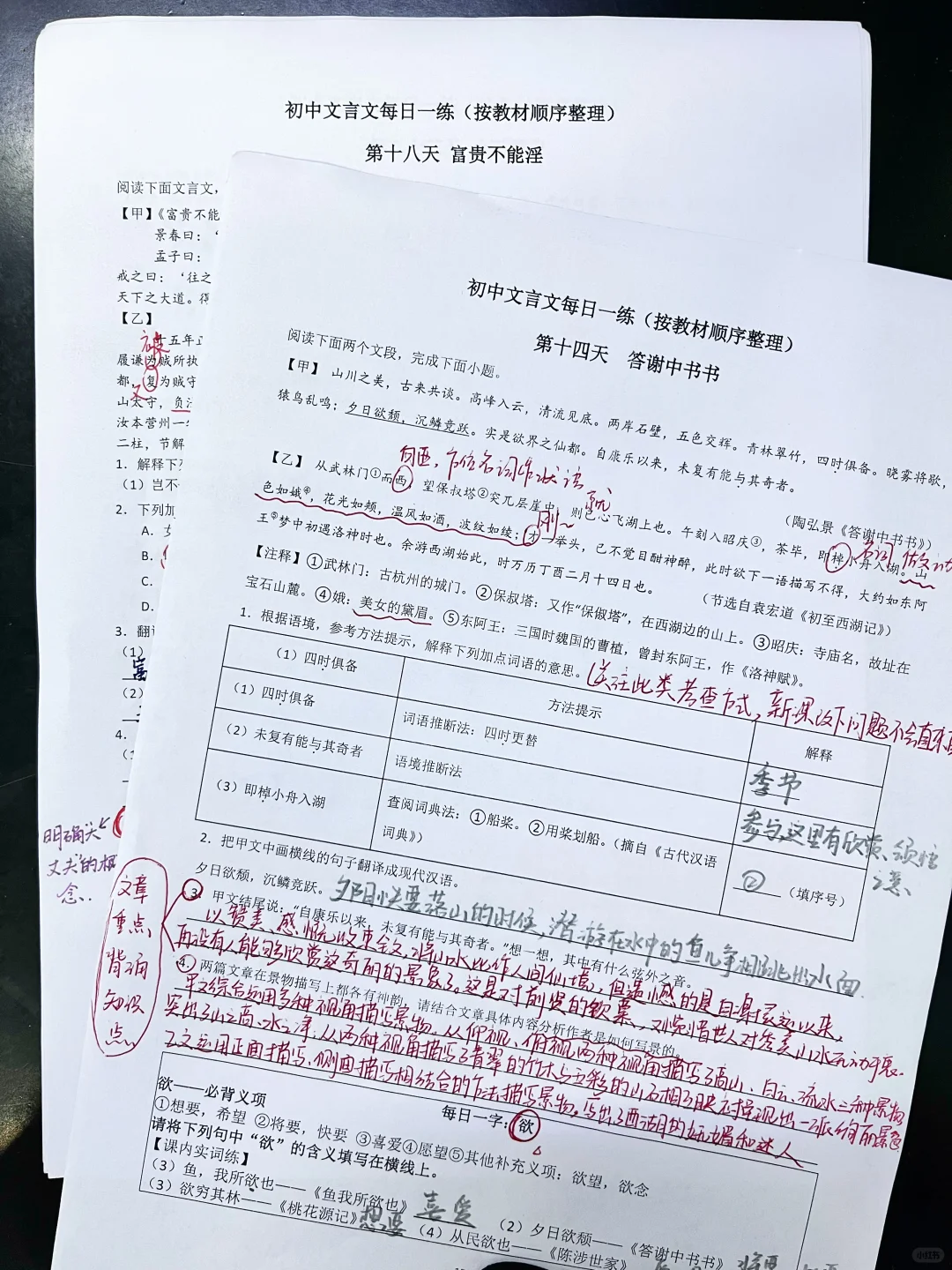 初中文言文这样练，我可太会了！ 第1张