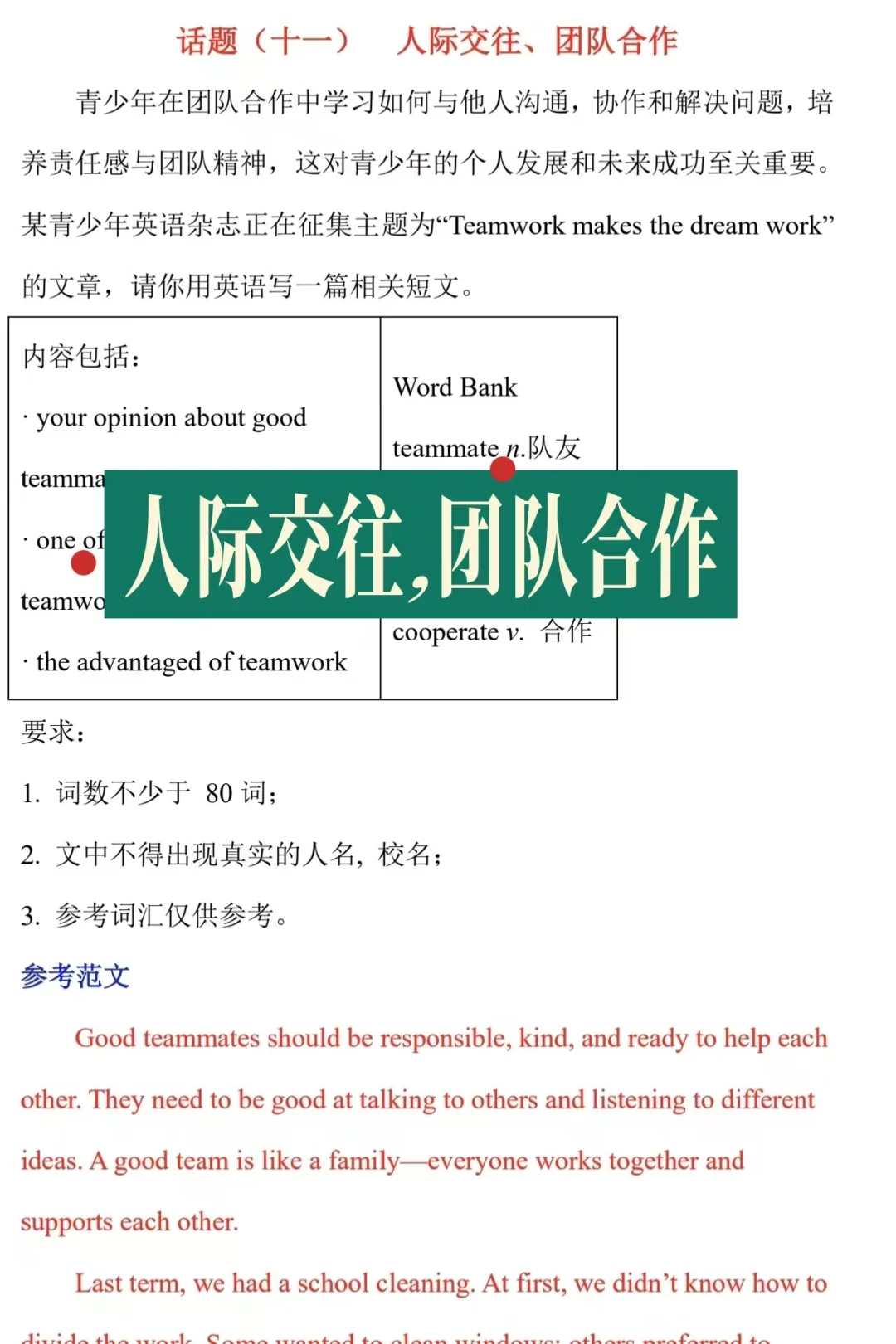 2025最新中考英语作文预测~热点话题 第16张