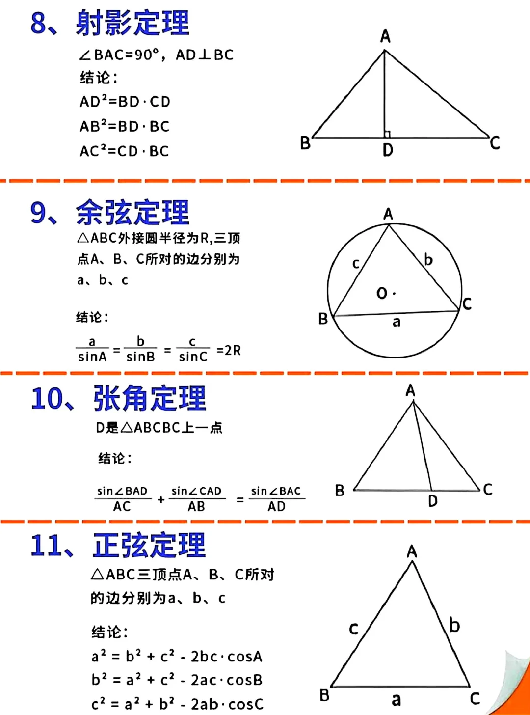 中考数学24个最常用定理！还不快背！！ 第4张