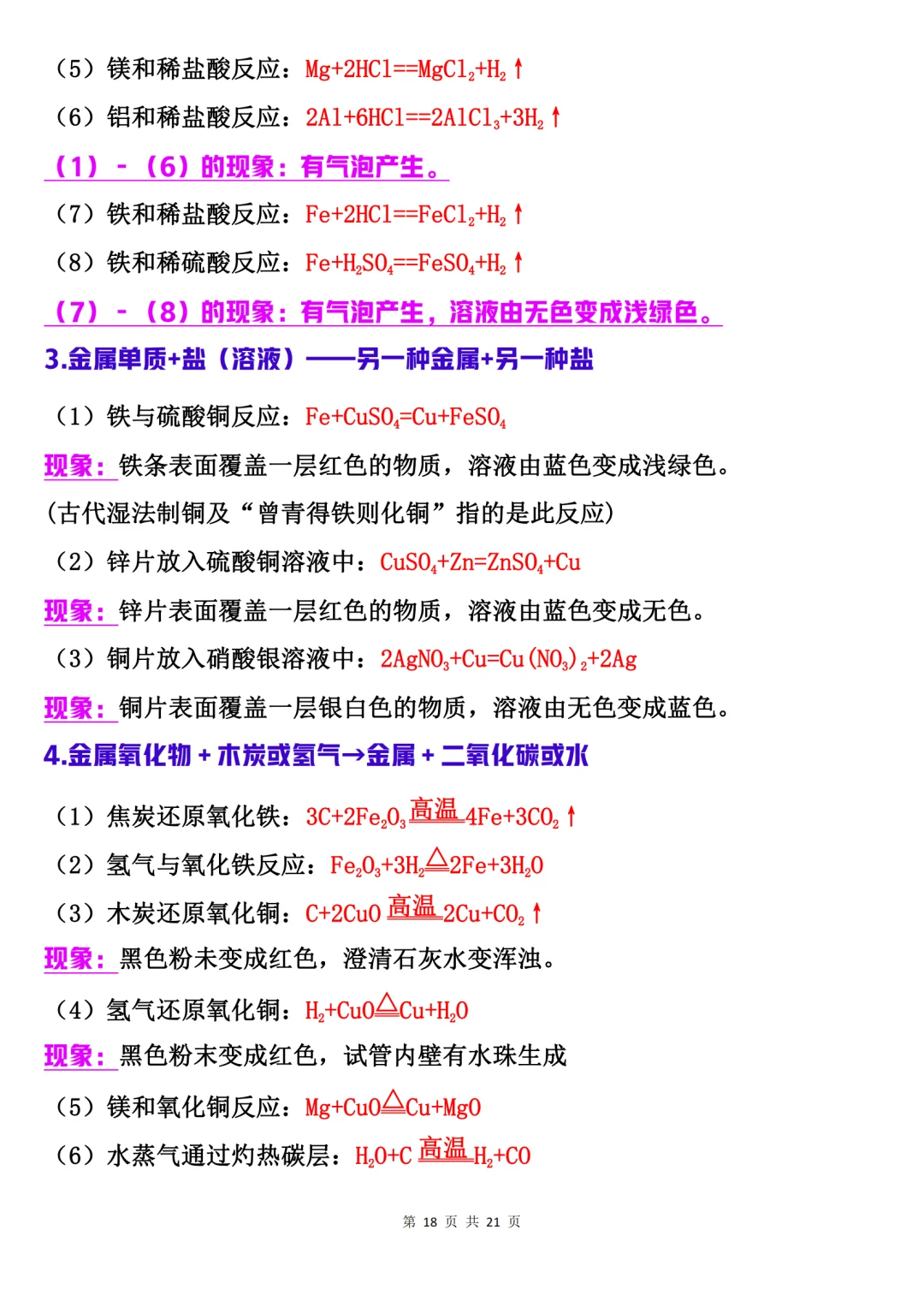 2024中考化学必背知识点大全！直接背 第1张