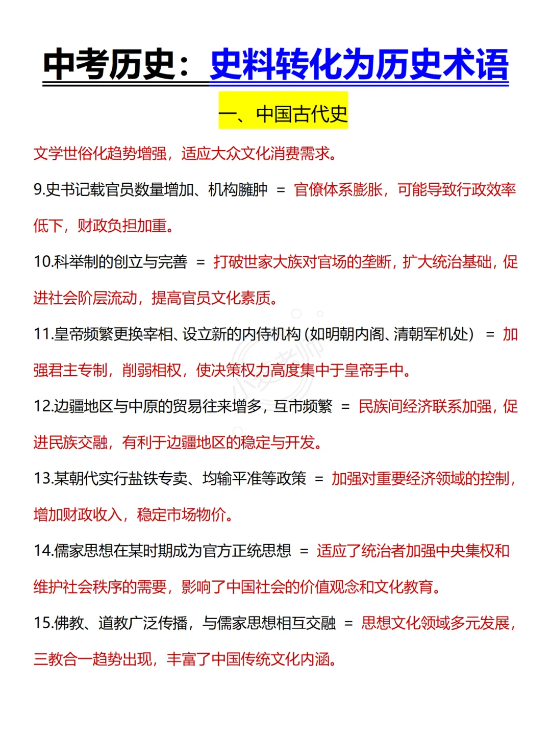 中考历史史料题如何转为历史术语❗️万能模板 第4张