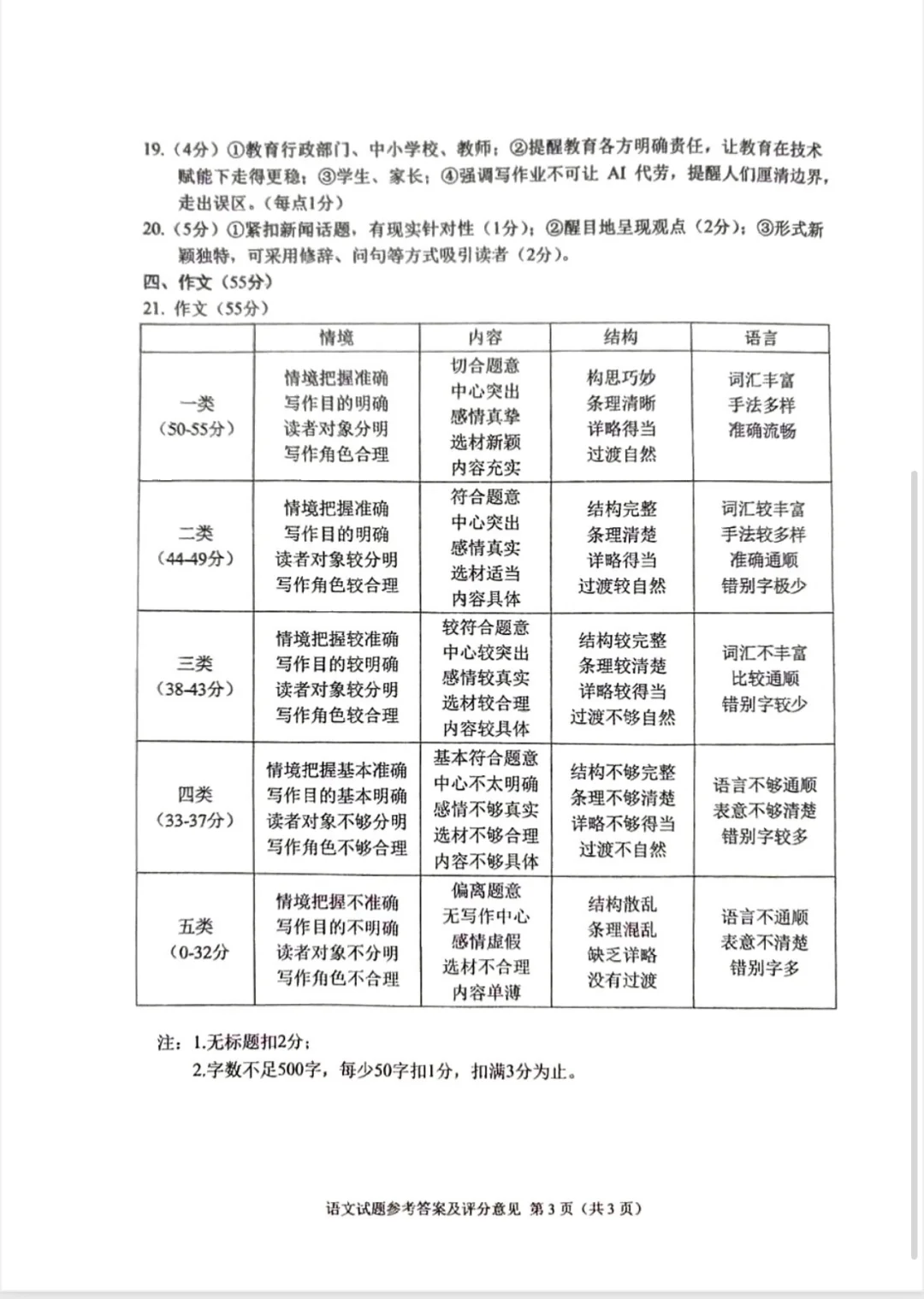2025重庆中考各科答案 第4张