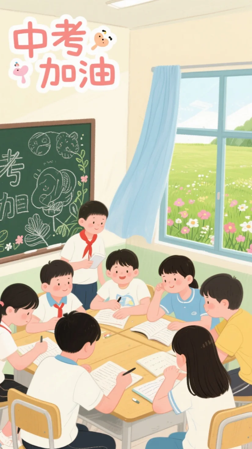 迎难而上，中考加油！ 第1张