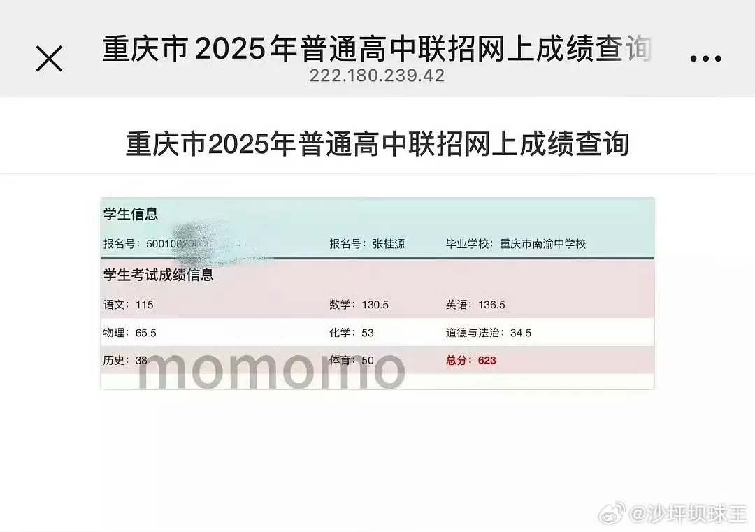 没想到四代小孩中考成绩考挺好 第3张