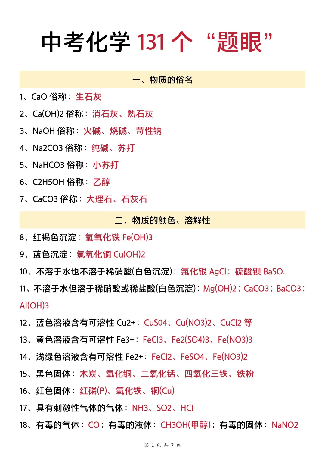 2025中考化学热点押题！背完保底90分！ 第3张