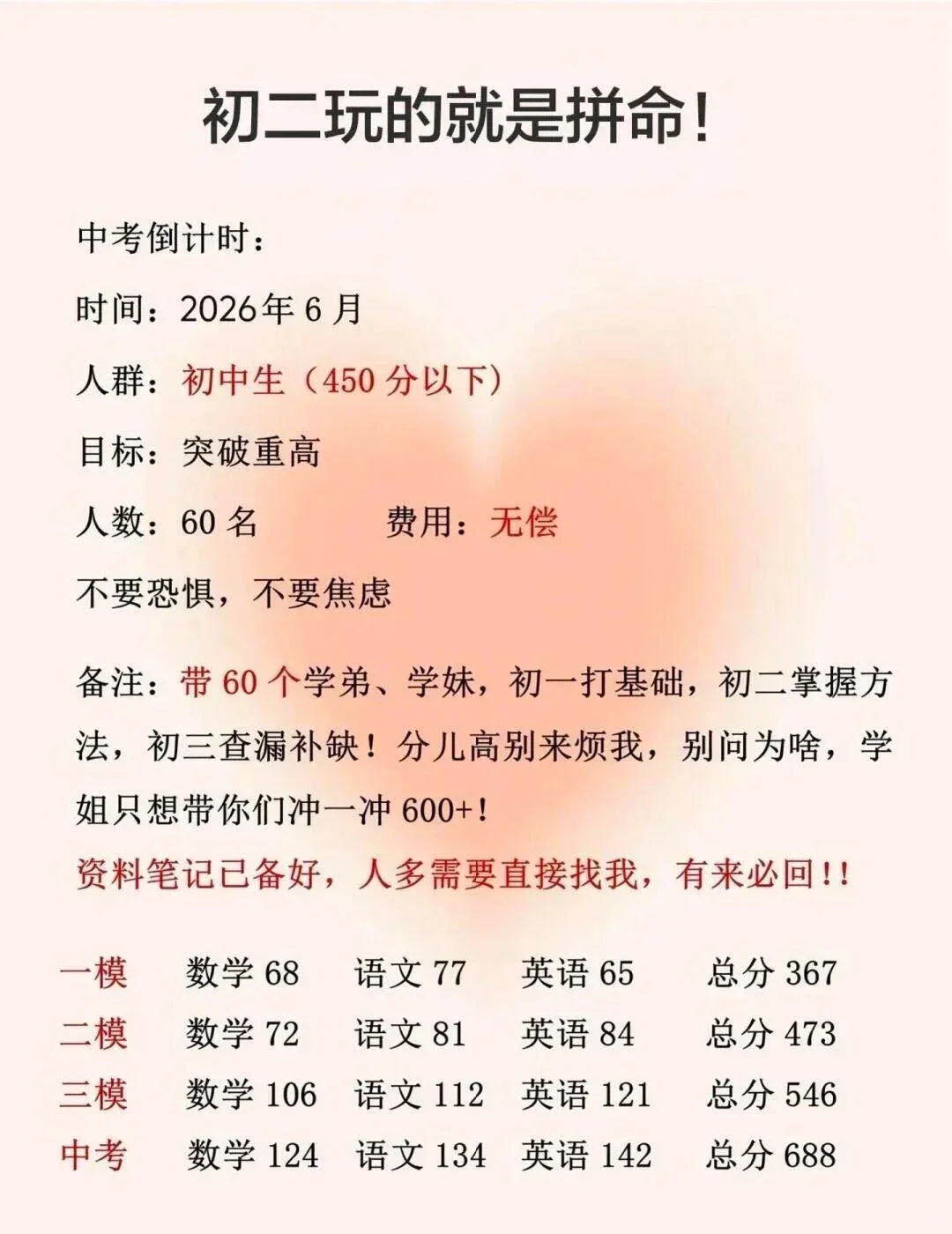 初中还玩呢，真怕自己考上啊 第1张