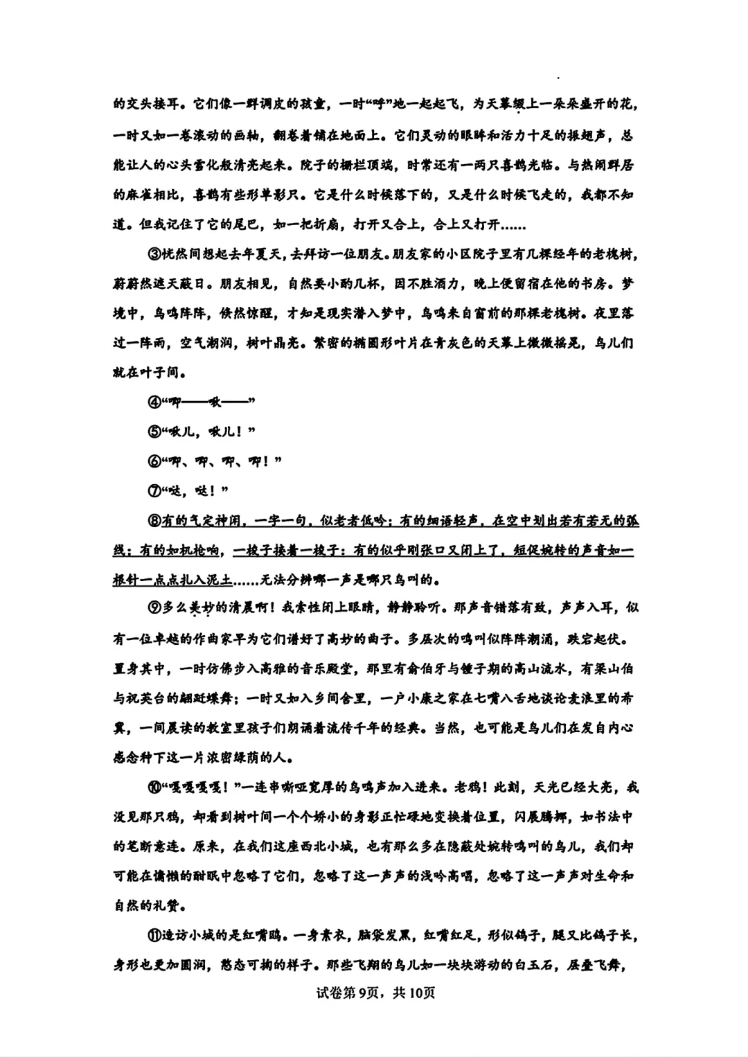 2025年宁夏省中考押题最后一卷语文试卷 第10张