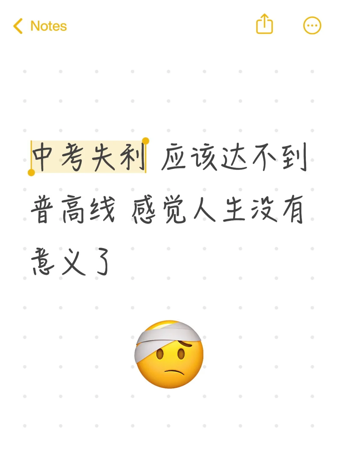 中考失利 我崩溃了 第1张