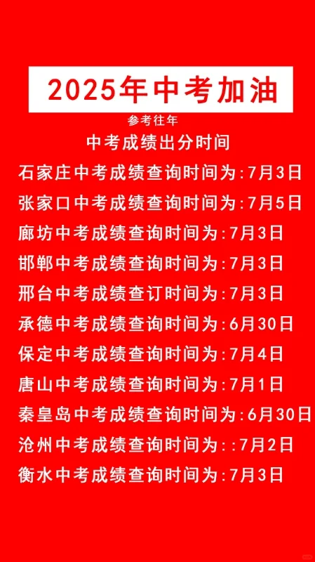 2025年河北中考出分时间 第4张