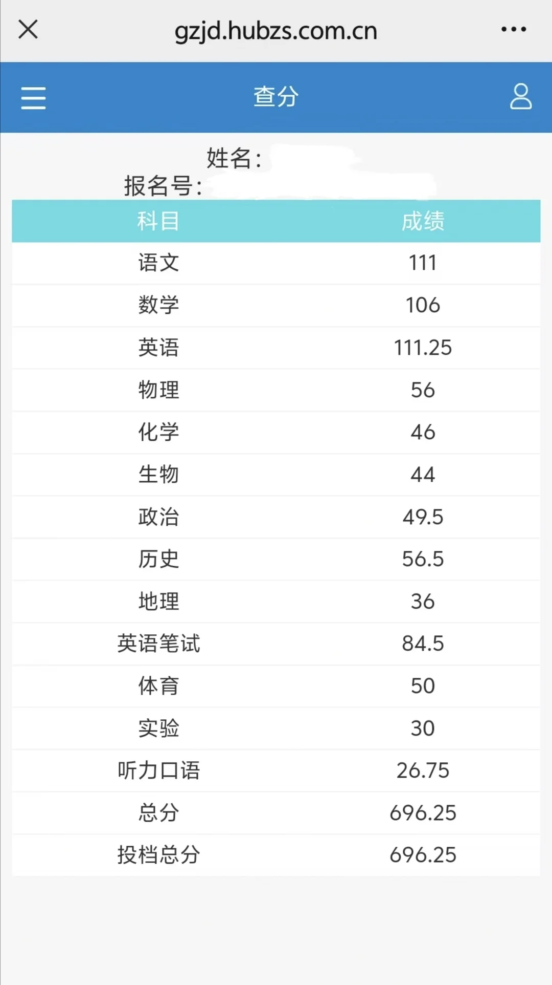 中考成绩和一中分配线出来了… 第1张