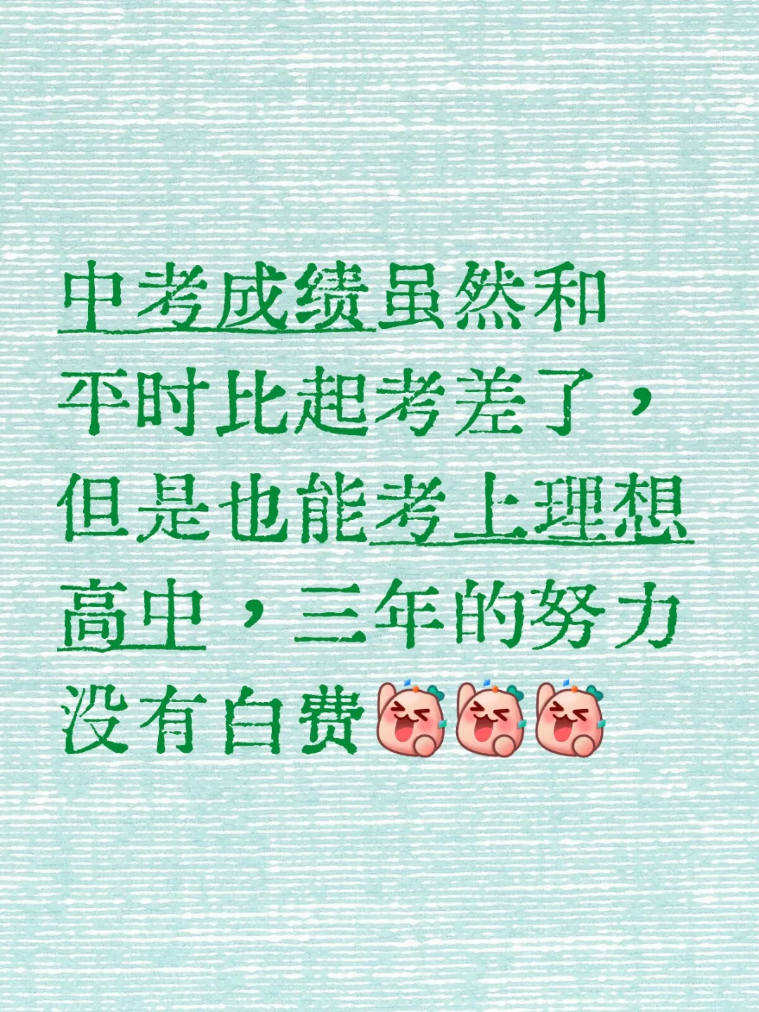 中考上岸！！！ 第1张