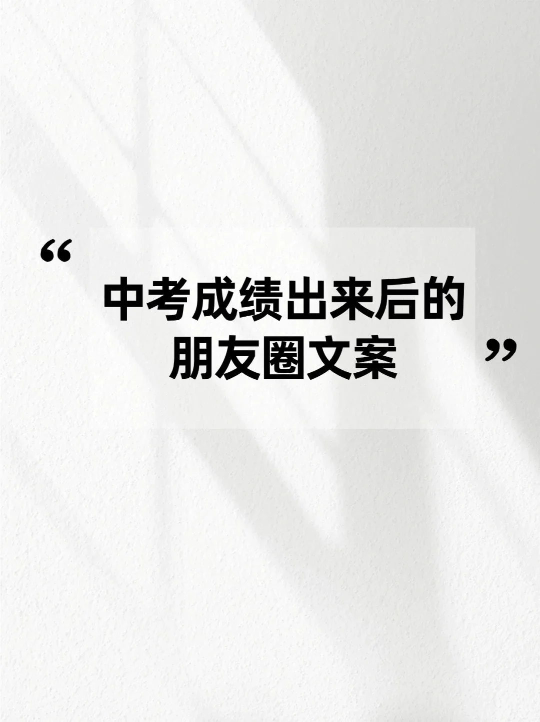 中考成绩出来后可以发的朋友圈文案 第2张