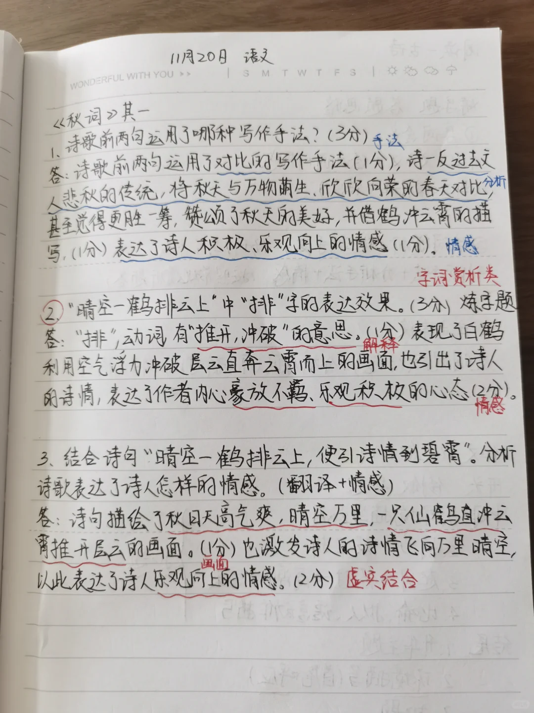 广州中考总分778语文118同学笔记（多图） 第11张