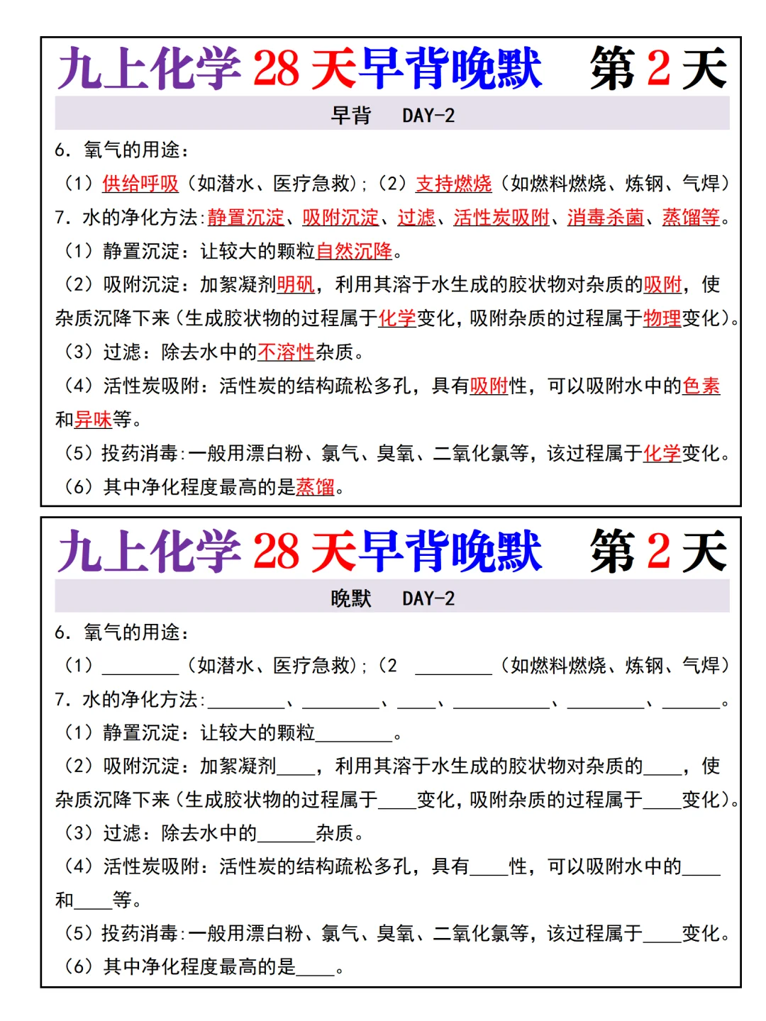 九上化学28天早背晚默，暑假吃透，开学躺平 第4张