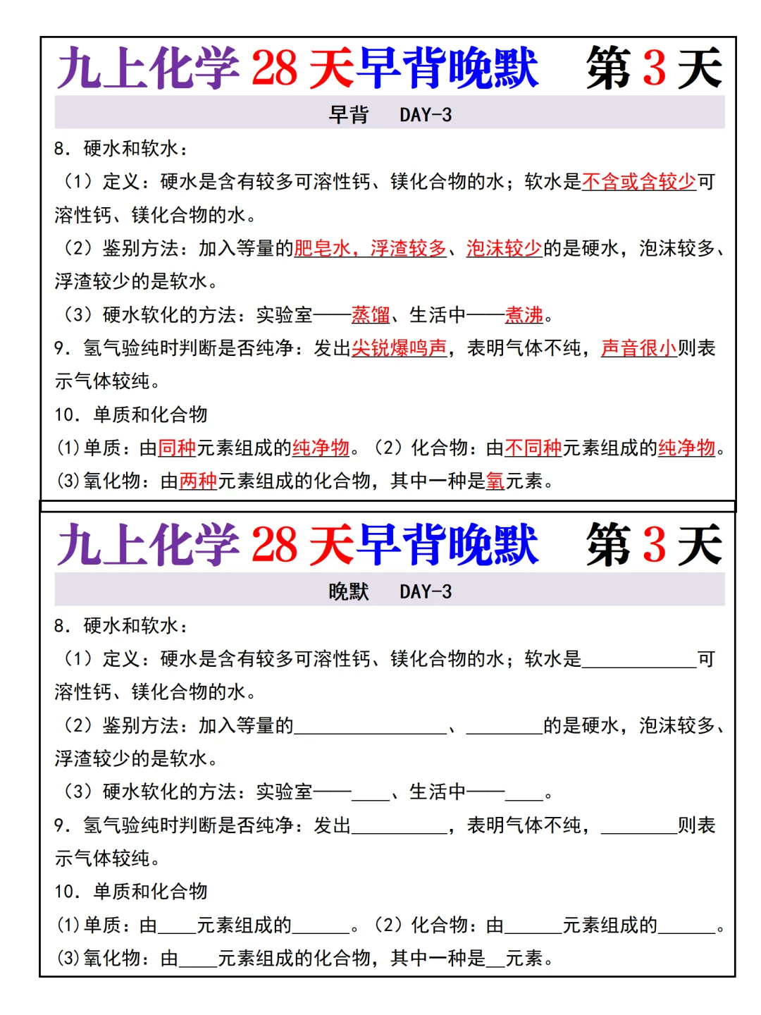 九上化学28天早背晚默，暑假吃透，开学躺平 第5张