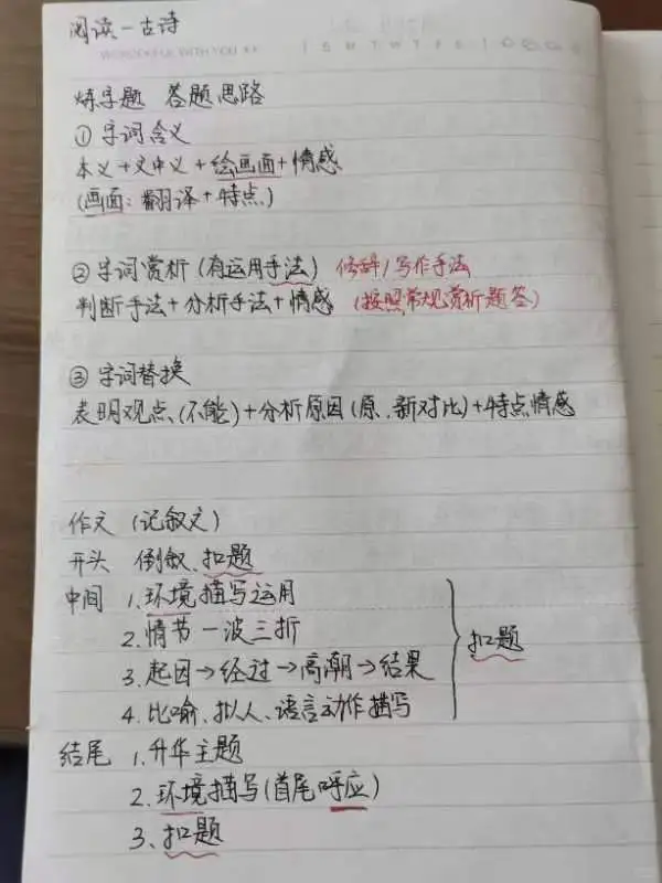 广州中考总分778语文118同学笔记（多图） 第12张