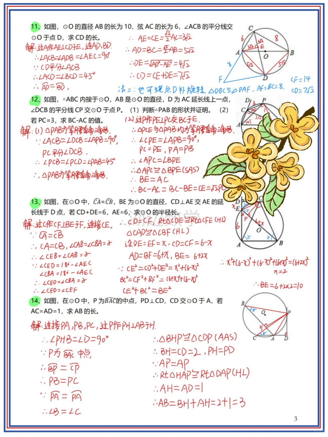 初中数学，我们九个老师整理的圆的模型集合 第5张