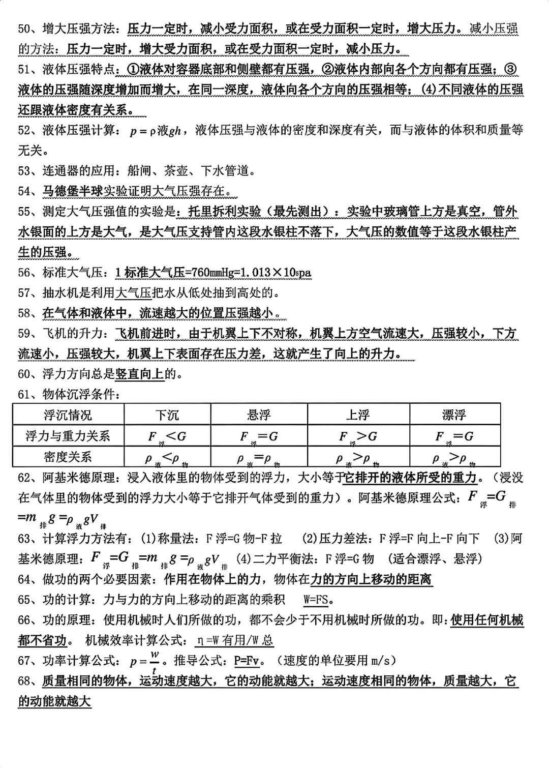 终于有人把中考物理99条重要考点总结好了 第5张