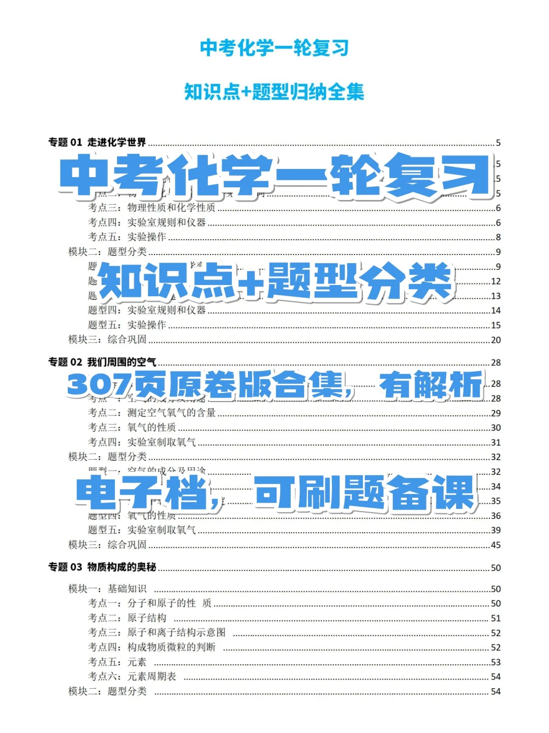 初三中考化学一轮复习知识点题型分类全攻略 第2张
