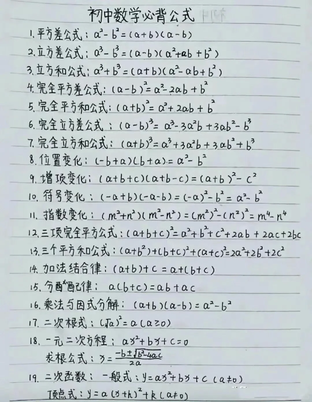 必背|中考数学知识点 第3张