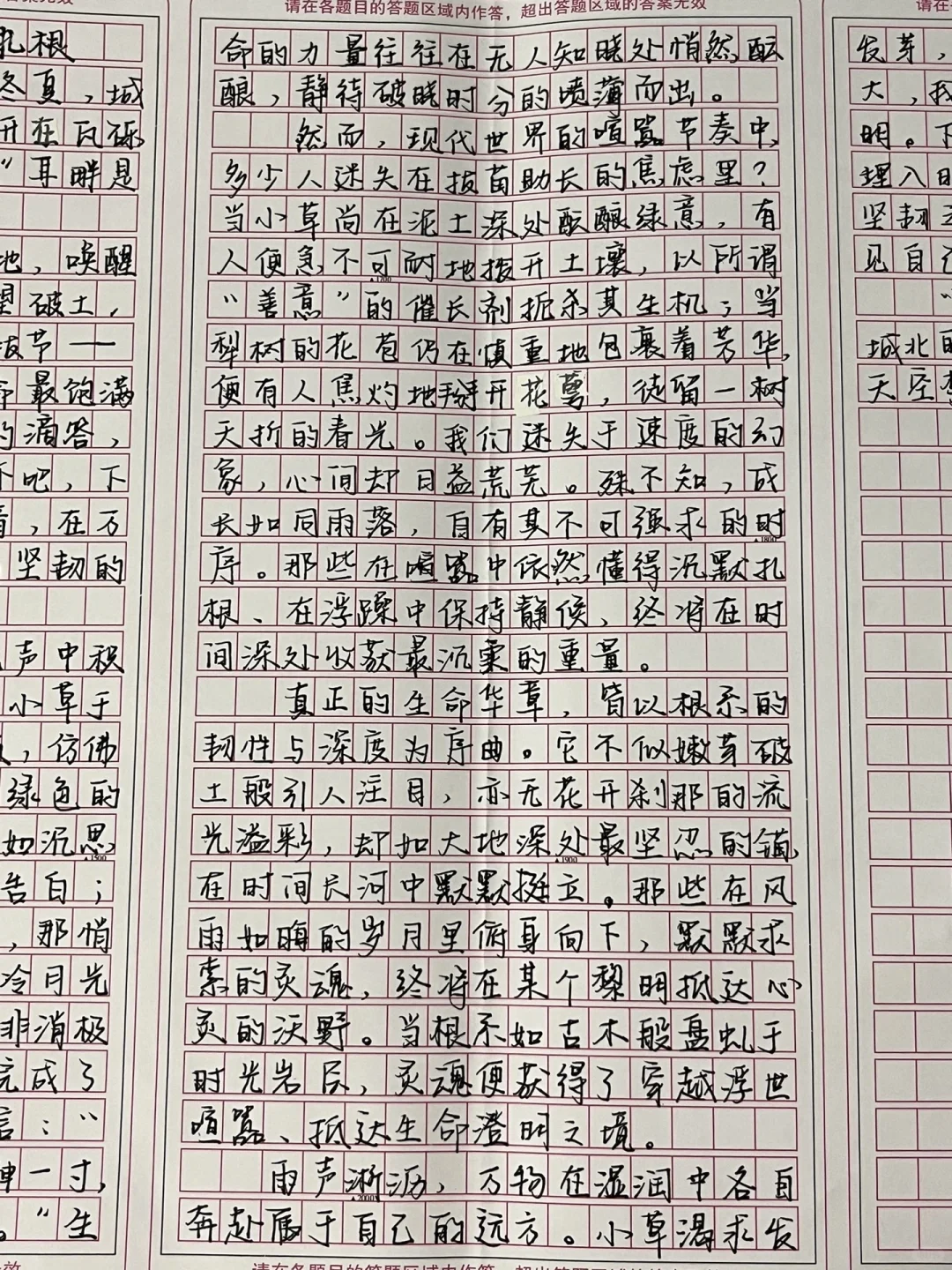 今年河北省中考作文《下吧，下吧，我要扎根》 第4张