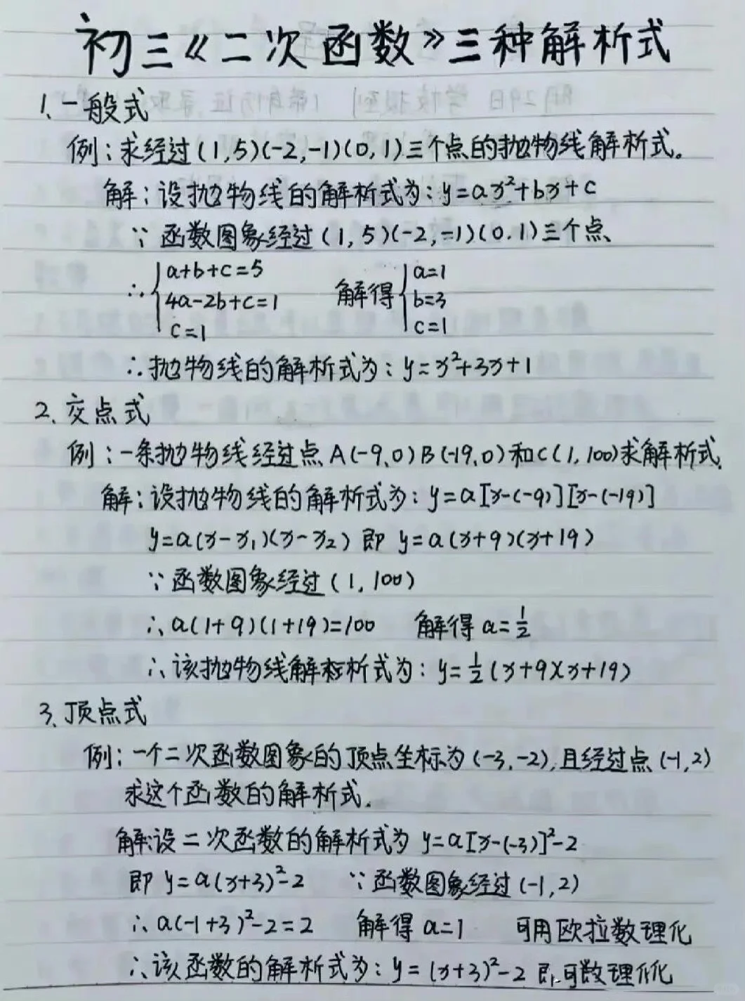 必背|中考数学知识点 第6张