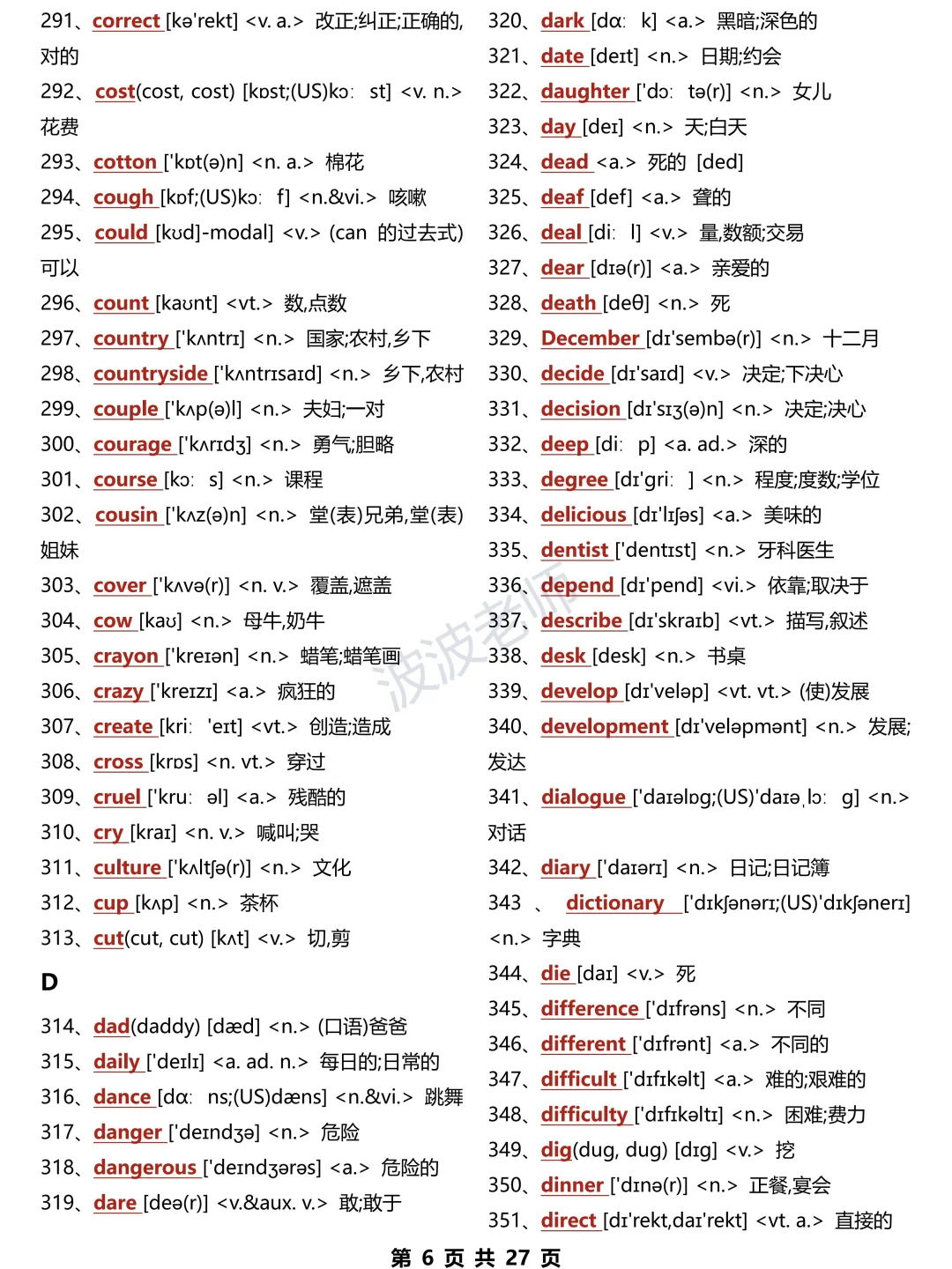 中考英语必背1600个单词🔥假期弯道超车！ 第7张