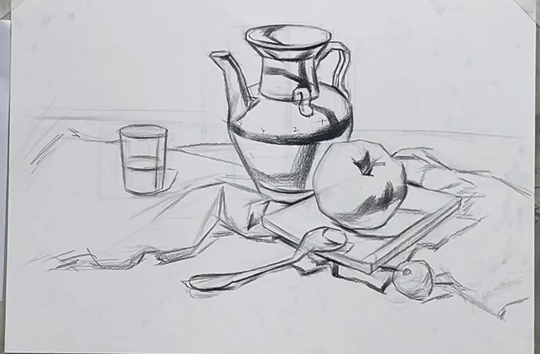 素描静物步骤图分享 第4张