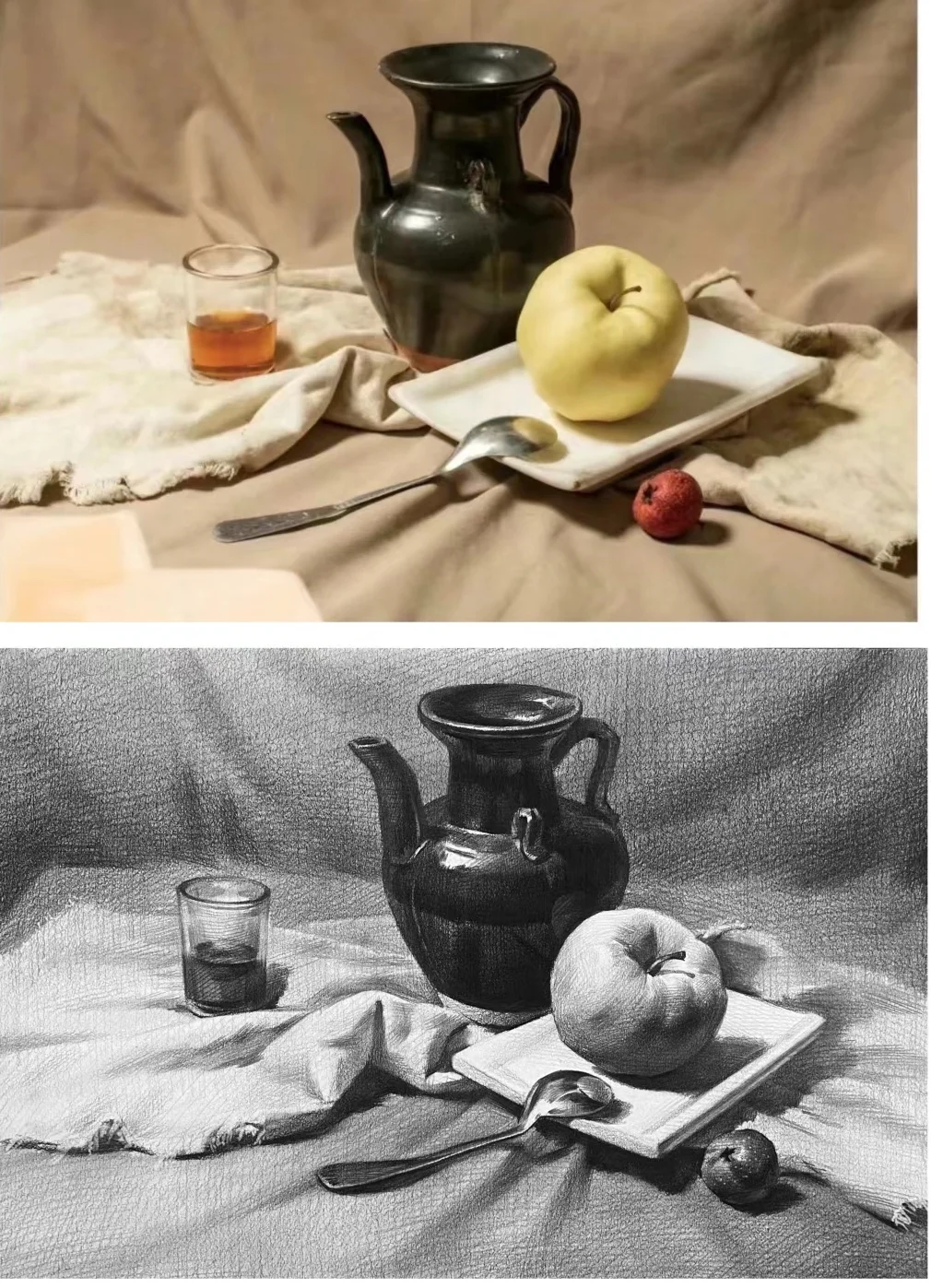 素描静物步骤图分享 第2张
