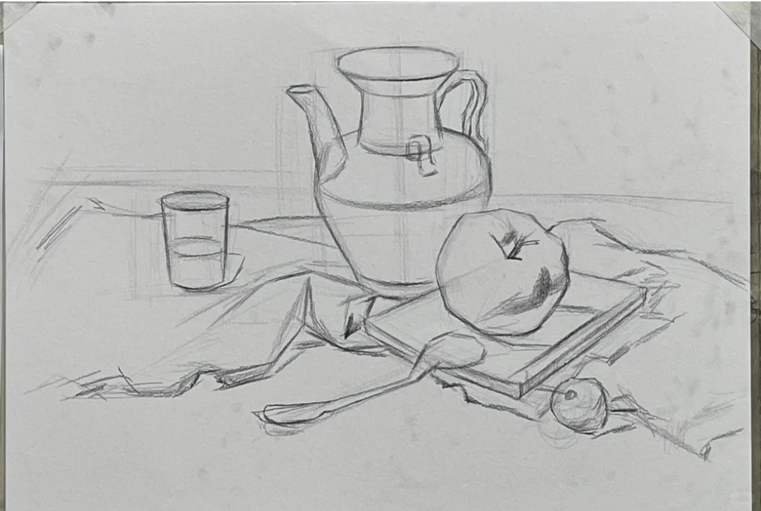 素描静物步骤图分享 第3张