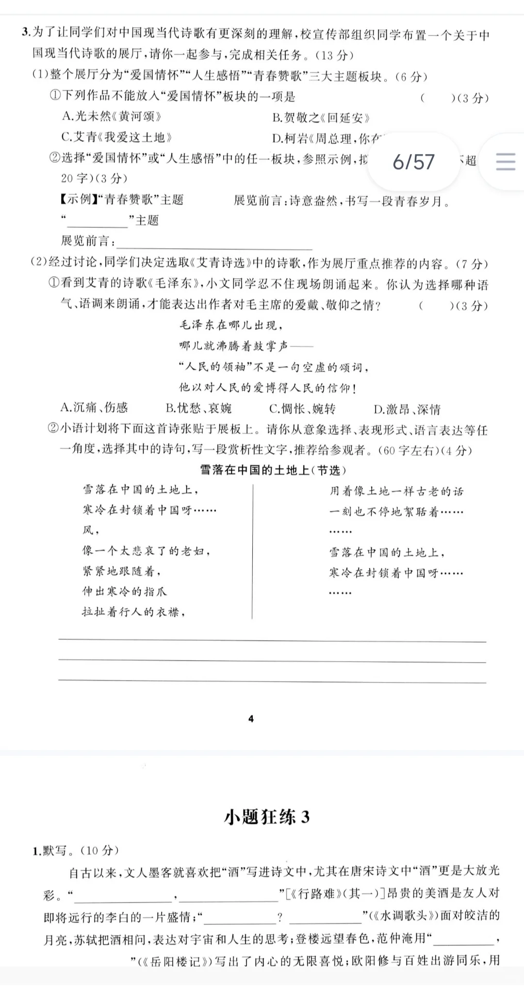 九年级语文花开拓展阅读 2026新版 直击中考 第1张