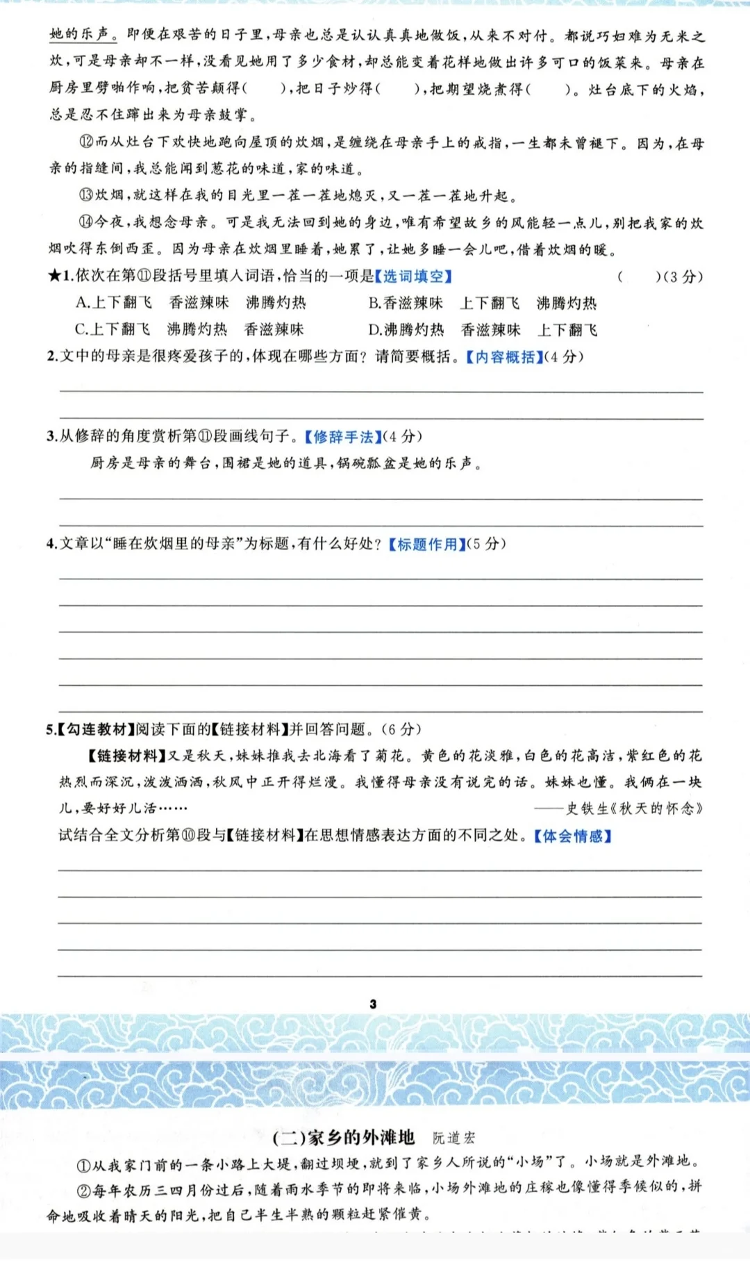 九年级语文花开拓展阅读 2026新版 直击中考 第8张