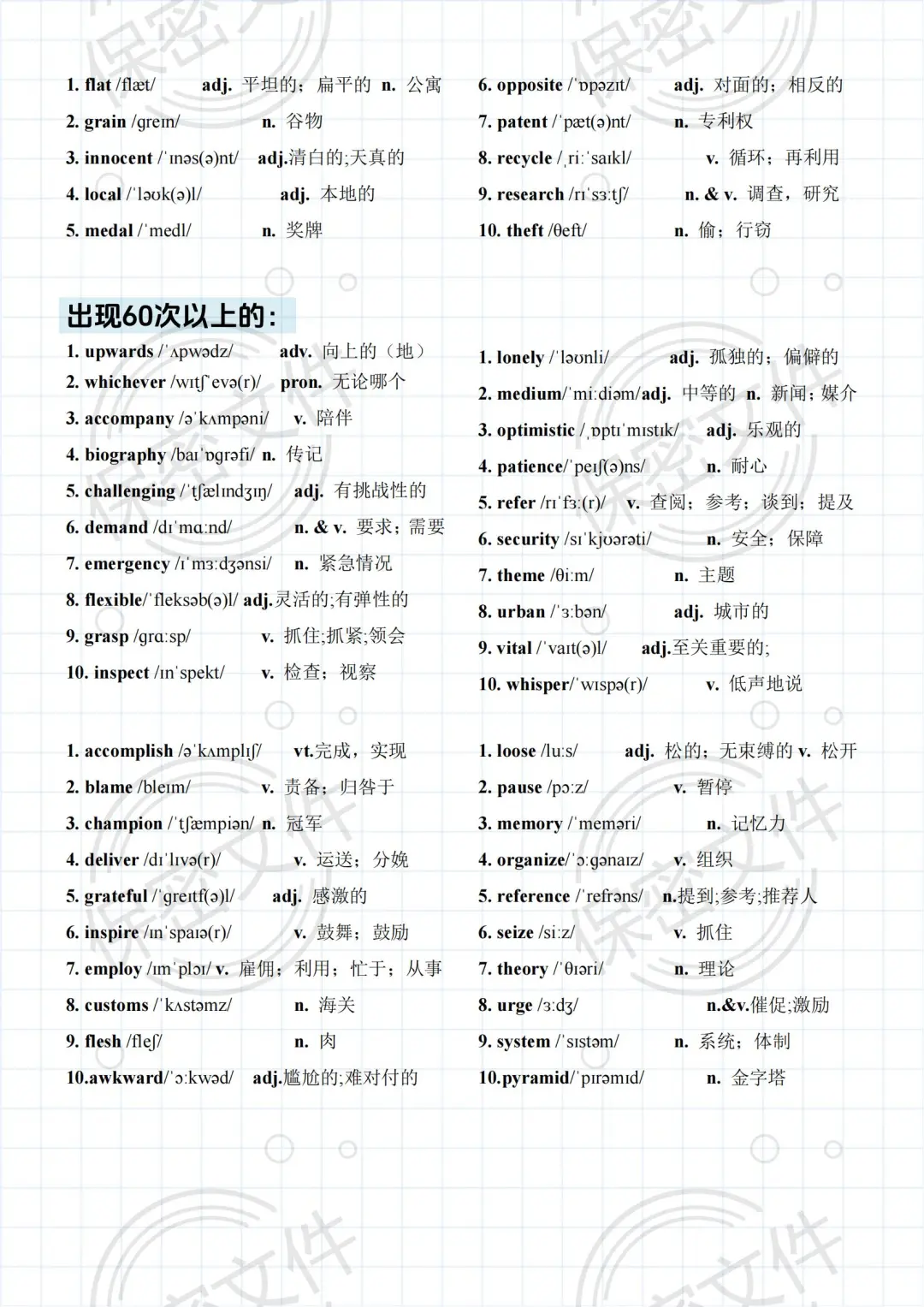 中考英语常考960个高频词！背完考试稳了！ 第1张