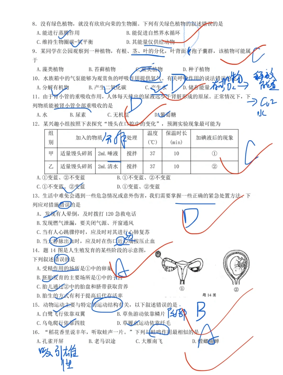 22年广东生物中考 第3张