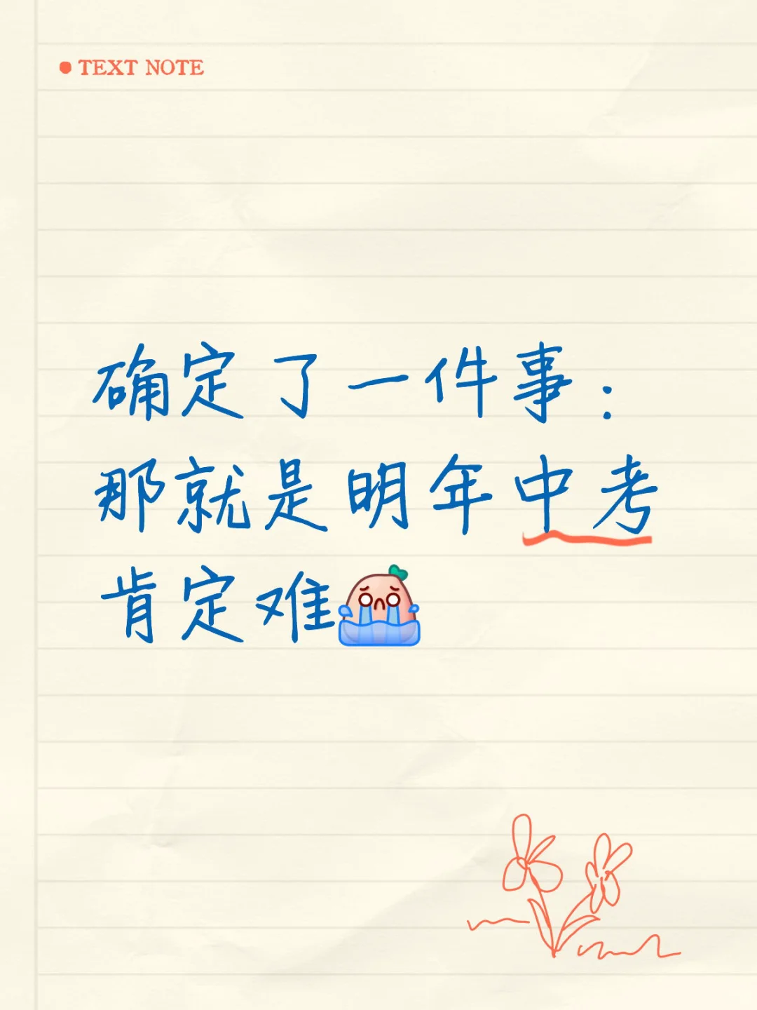 明年中考肯定难过💔 第1张 明年中考肯定难过💔 第1张