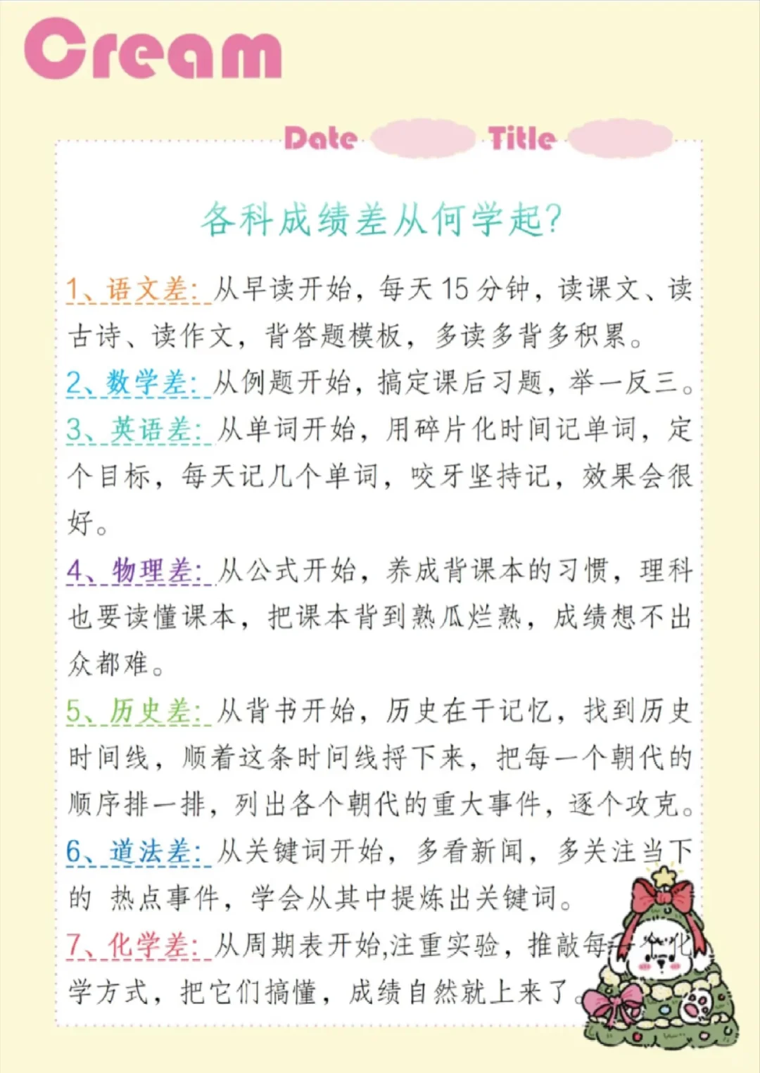衡水学霸总结的25个卷王习惯 第6张