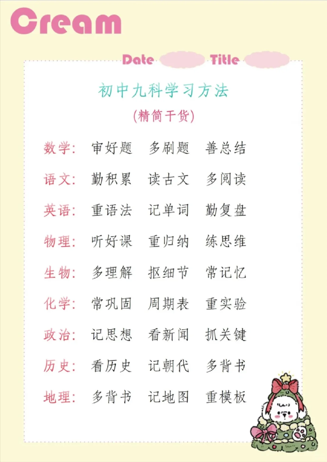 衡水学霸总结的25个卷王习惯 第5张