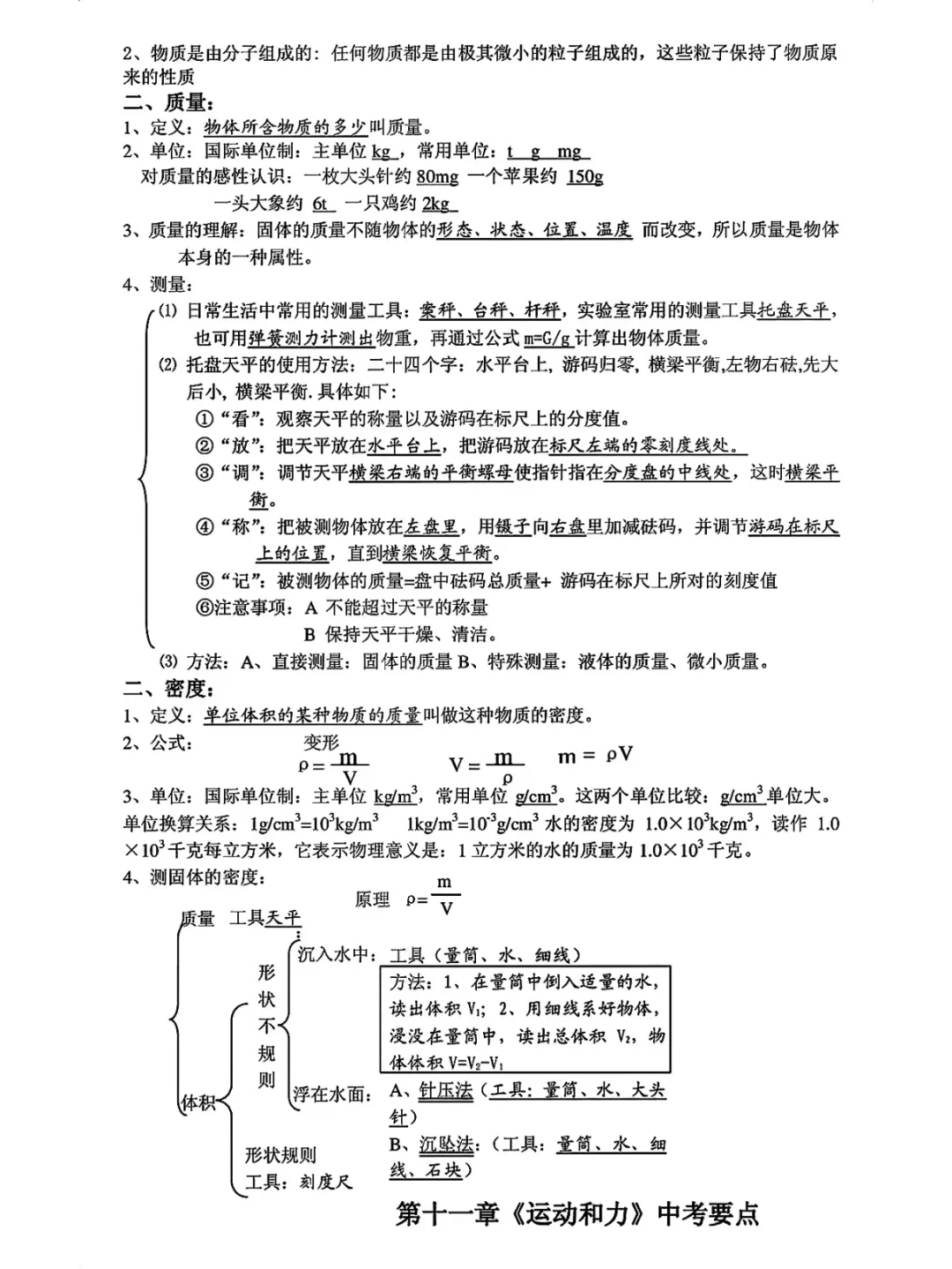 中考物理考点必备知识点 第14张